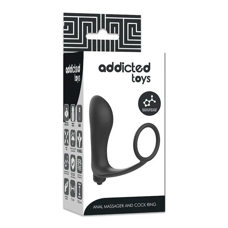 Addicted Toys Vibrating Anal Plug With Penis Ring