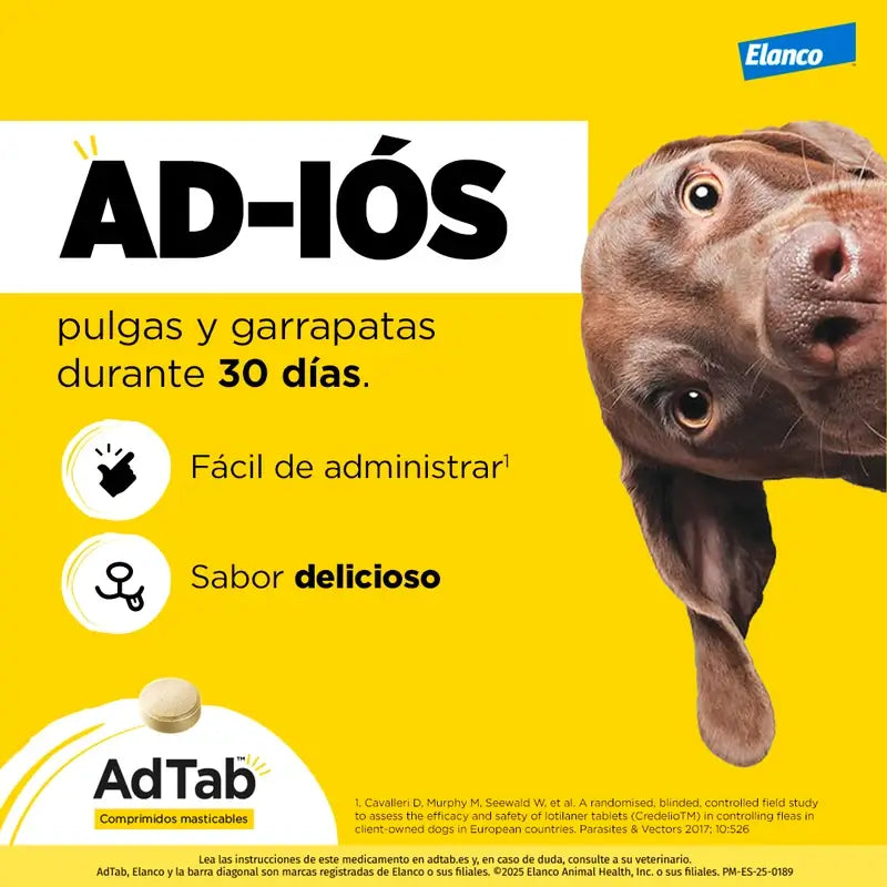 AdTab 900Mg Comprimés à croquer Chiens 22-45Kg, 3Cpd