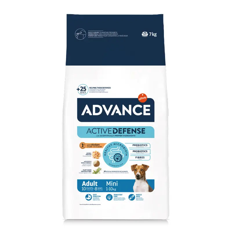 Advance Active Defense Mini Adult – Croquettes pour chiens adultes, 7 kg
