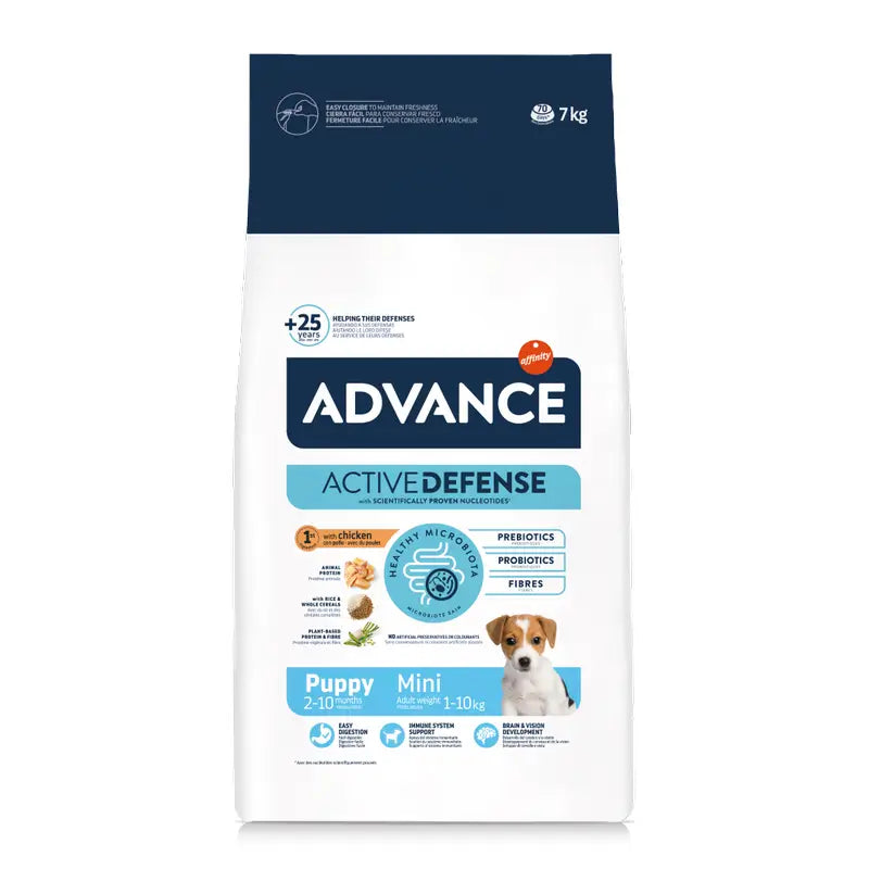 Advance Mini Puppy : croquettes pour chiots de petite taille au poulet, 7 kg