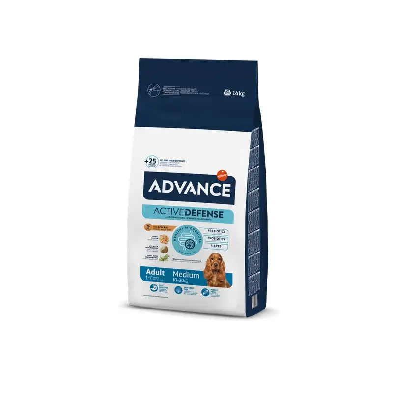 Advance Canine Adult Medium Chicken Rice 14kg, nourriture pour chiens