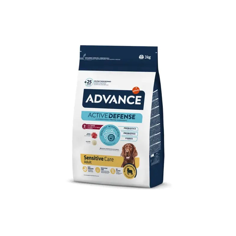 Advance Canine Adult Sensitive Lamb Rice 3Kg, nourriture pour chiens