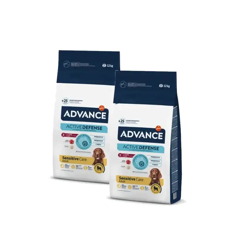 Advance Canine Adult Sensitive Agneau et Riz, lot de 2 x 12 kg, croquettes pour chiens