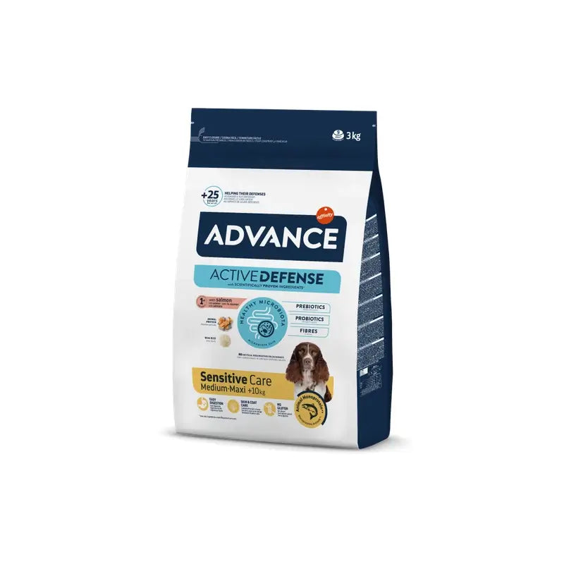 Advance Canine Adult Sensitive Salmon Rice 3Kg, nourriture pour chiens