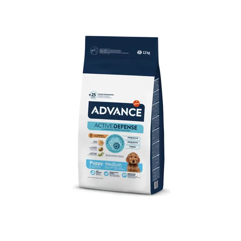 Advance Canine Puppy Medium Chicken Rice 12Kg, nourriture pour chiens