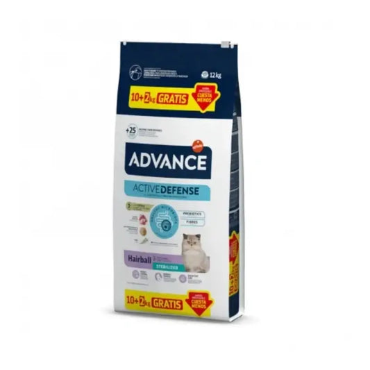 Advance Adult nourriture non stérilisée pour chats avec du poulet, 10+2 kg