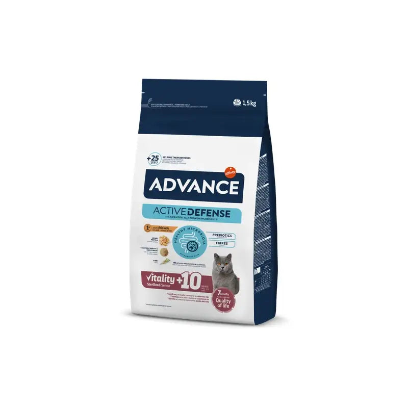Advance Feline Senior+10 Sterilised. Poulet 1,5Kg, croquettes pour chat