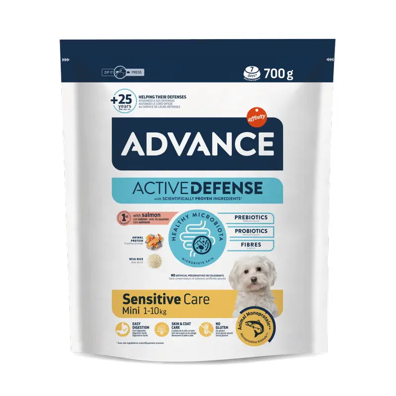 Advance Aliment pour chiens, Mini, au saumon, Superpremium, 700 g