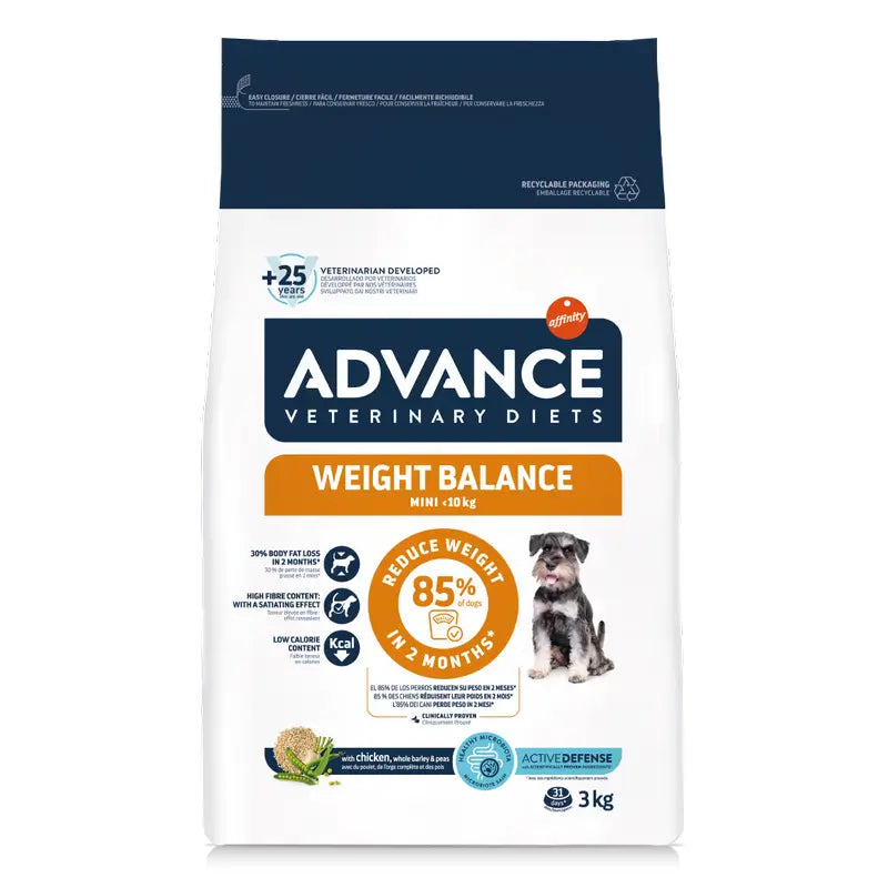 Advance Weight Balance, aliments pour chiens, Mini, Superpremium, 3 kg