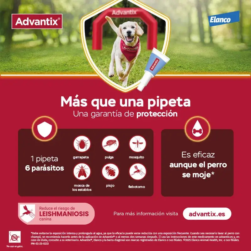 Pipette mono Advantix, 2,5 Ml 10-25Kg, 2 unités