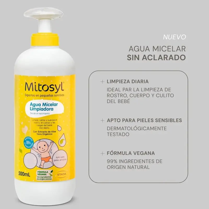 Mitosyl Baby Eau micellaire sans rinçage, 500 ml