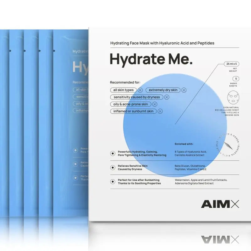 Masque pour le visage "Hydrate Me" d'Aimx, 25 ml