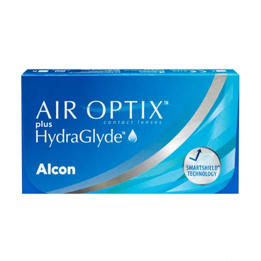Air Optix Plus Hydraglade Lentilles de contact sphériques mensuelles, 3 unités