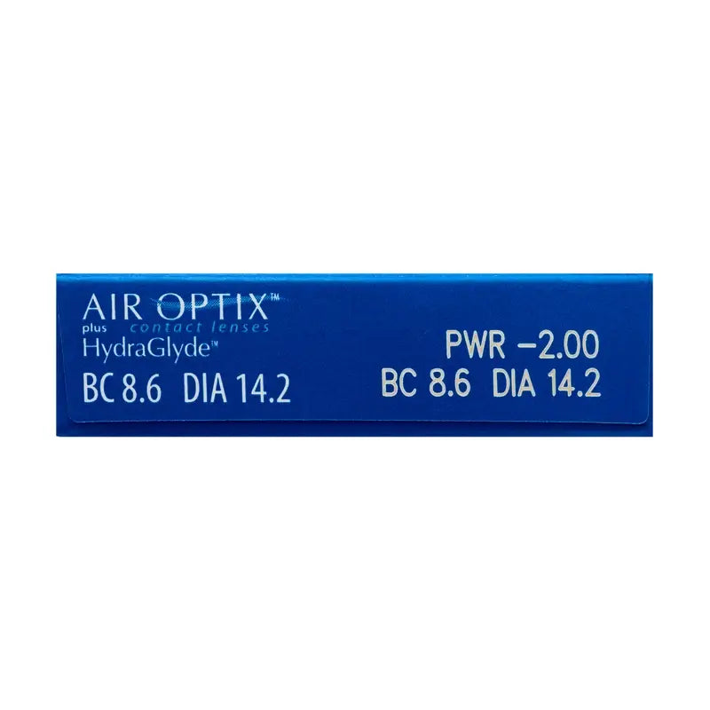 Air Optix Plus Hydraglade Lentilles de contact mensuelles sphériques, 6 unités
