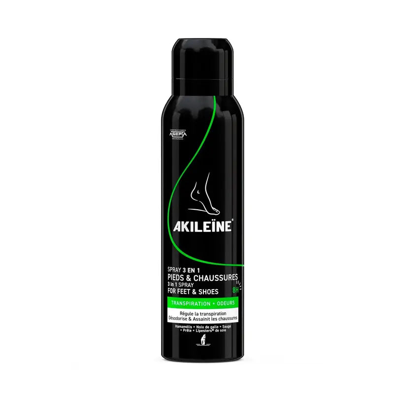Akileine Spray pour les pieds et les chaussures 3 en 1, 150 ml