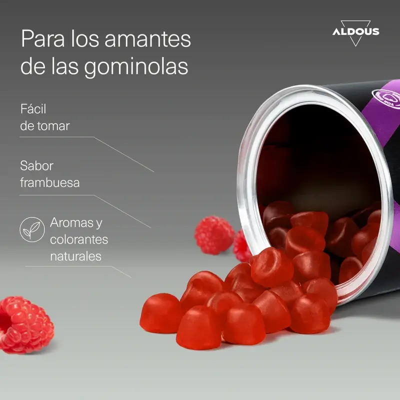 Aldous Bio Collagène Hydrolysé Avec Acide Hyaluronique, Coenzyme Q10, Zinc Et Vitamines, 120 gummies