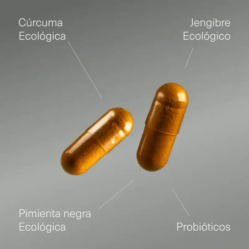 Aldous Bio Curcuma Au Gingembre Et Poivre Noir Avec Probiotiques, 2X250 Capsules
