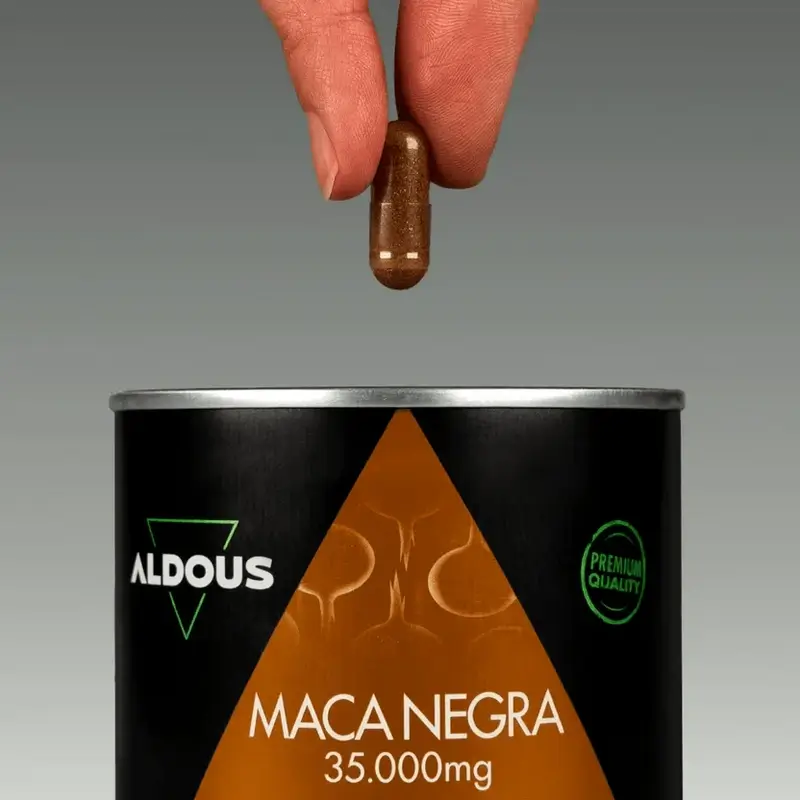 Aldous Bio Complexe Maca noire du Pérou Arginine, Zinc, Vitamine C, B12 & B6 , 200 gélules