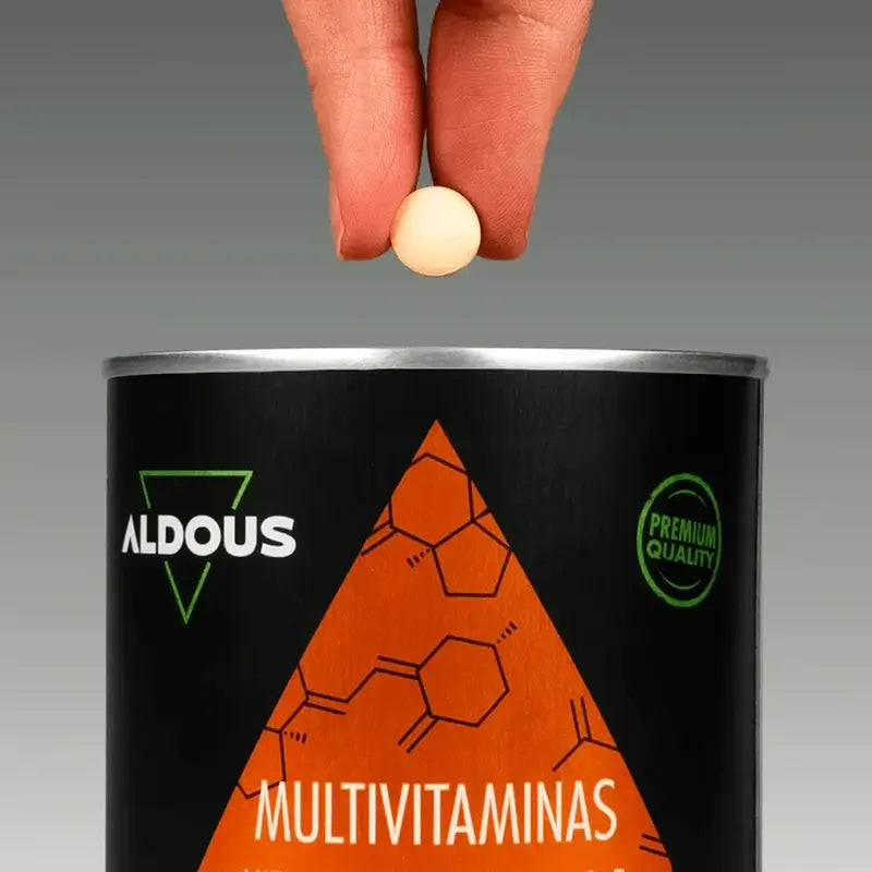 Aldous Bio Multivitamines Vitamine C, D, E, A, Vitamines B, Biotine, Acide Folique, Calcium, Zinc, Sélénium , 500 comprimés