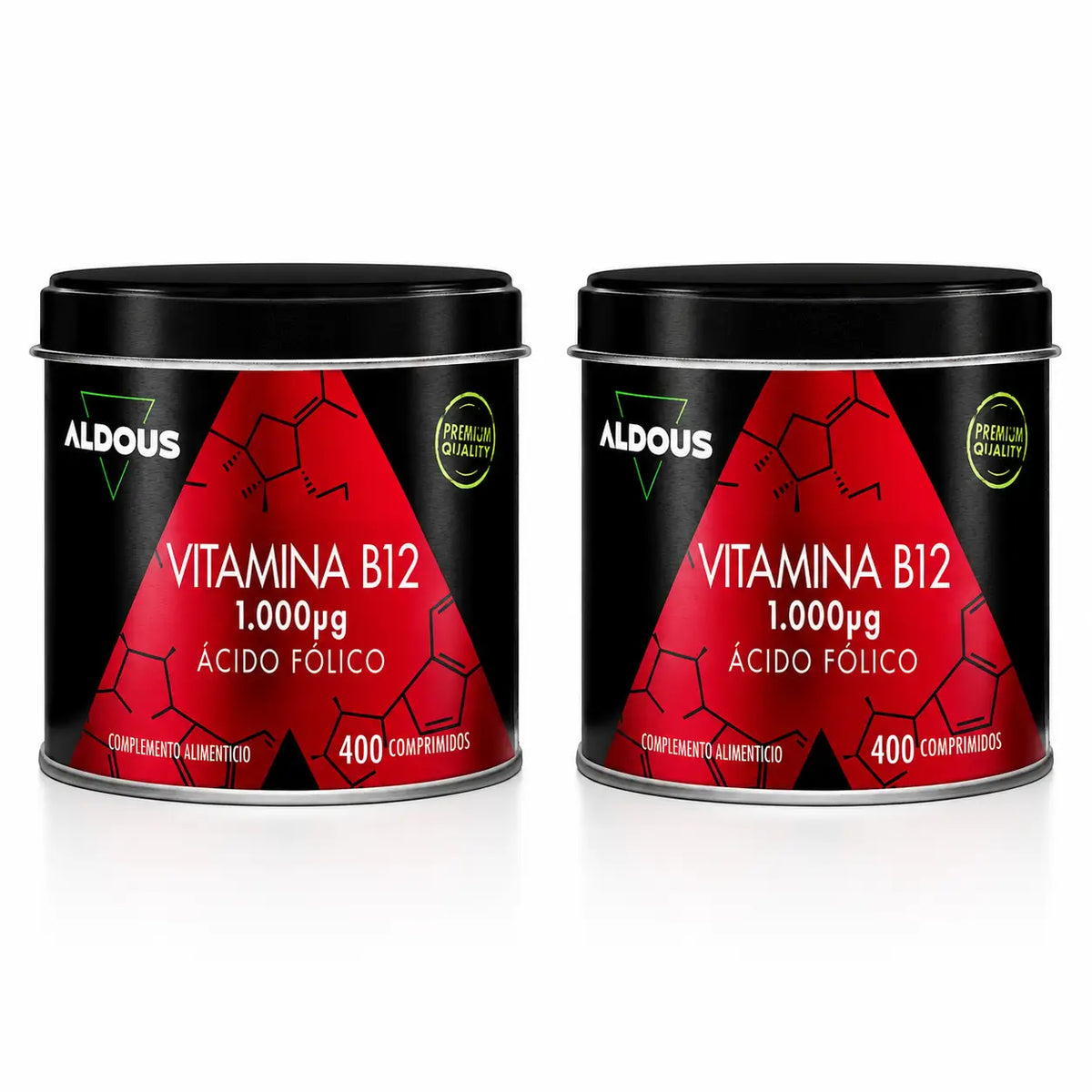 Aldous Bio Vitamine B12 Avec Acide Folique , 400 Comprimés , pack 2