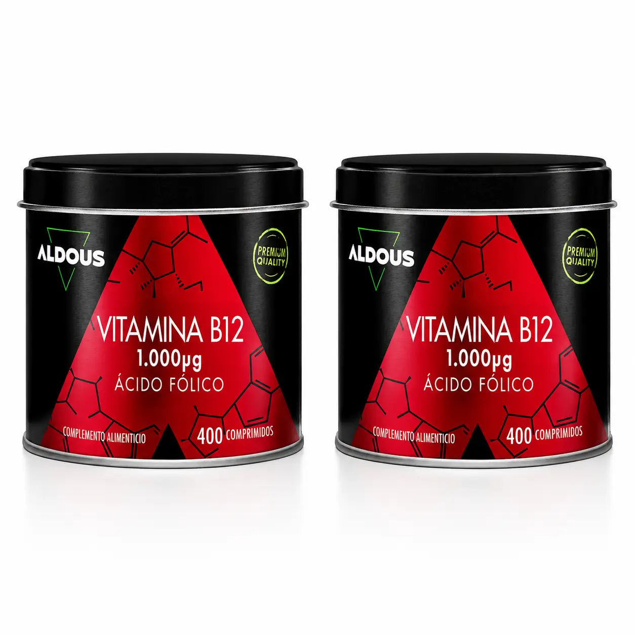 Aldous Bio Vitamine B12 Avec Acide Folique , 400 Comprimés , pack 2