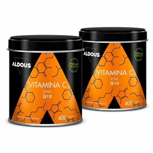 Aldous Bio Vitamine C Avec Zinc Et Coenzyme Q10 , 400 Comprimés , pack 2