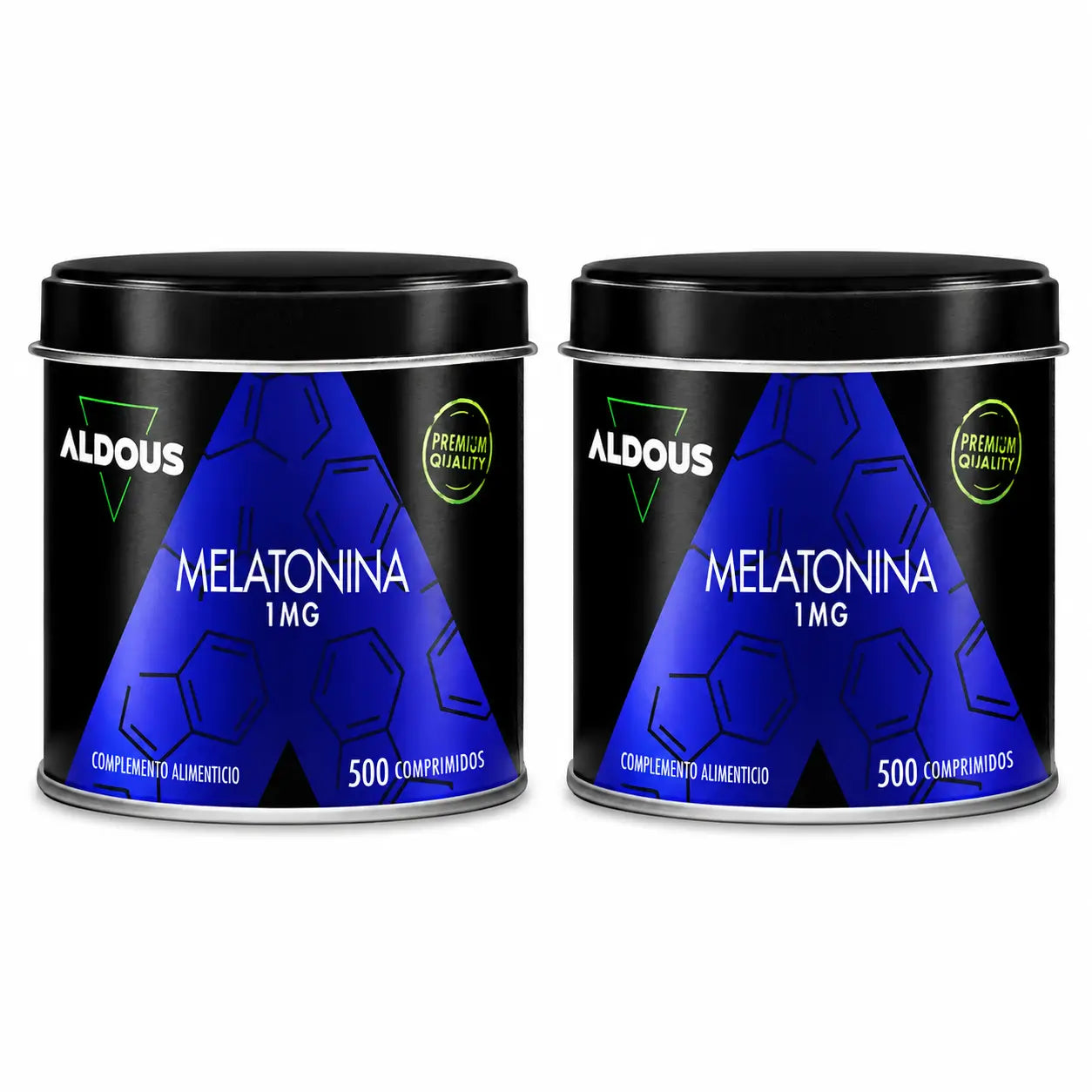 Aldous Labs Food Supplement Pure Melatonin 1 Mg , 500 Comprimés , pack 2