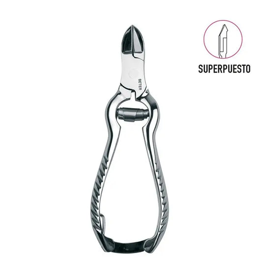 Beter Superimposed Pedicure Pliers Chrome Plated Worm Spring 13.5 cm