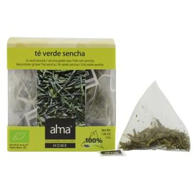 Alma Home Green Tea Sencha Infusion 15Piramides. Eco Vegan