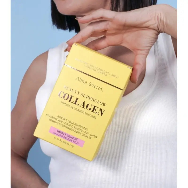 Alma Secret Beauty Superglow Collagen Mangue et Fruit de la Passion , 30x4 grammes