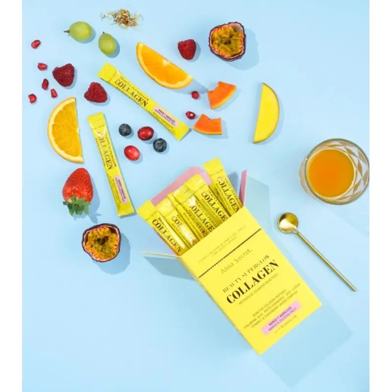 Alma Secret Beauty Superglow Collagen Mangue et Fruit de la Passion , 30x4 grammes