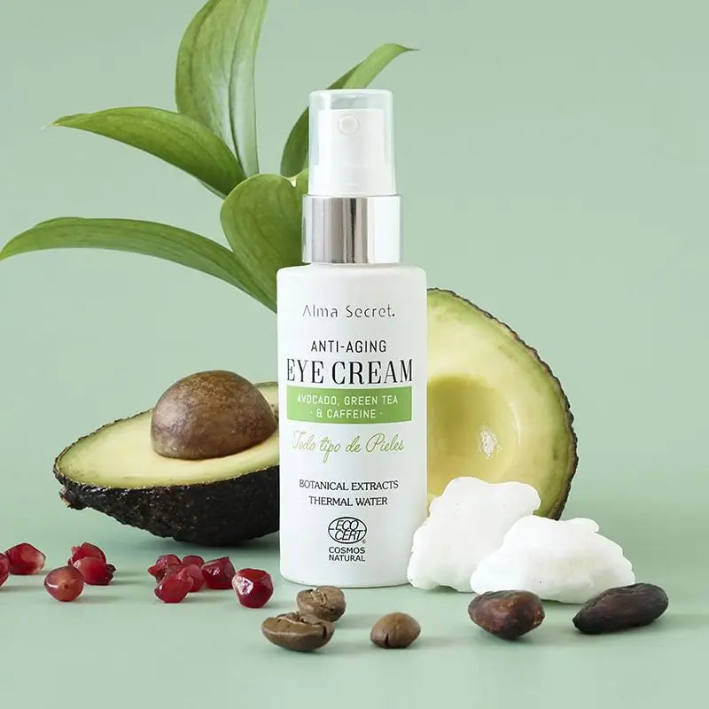 Alma Secret Contour des yeux anti-âge à l'avocat, au thé vert et à la caféine