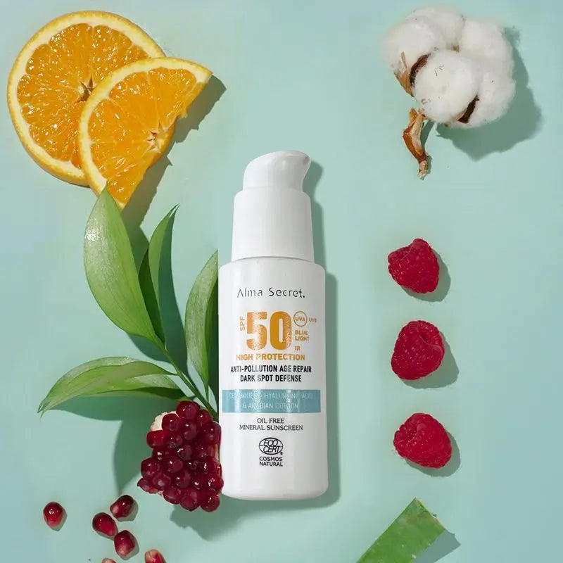 Alma Secret Solar Facial Natural Sunscreen Spf 50 With Ceramides, Anti-Blemish And Oil-Free