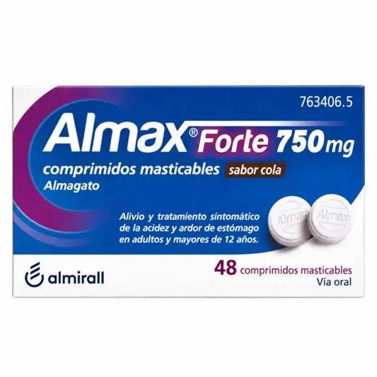 Almax forte 750 Mg Arôme Cola 48 comprimés