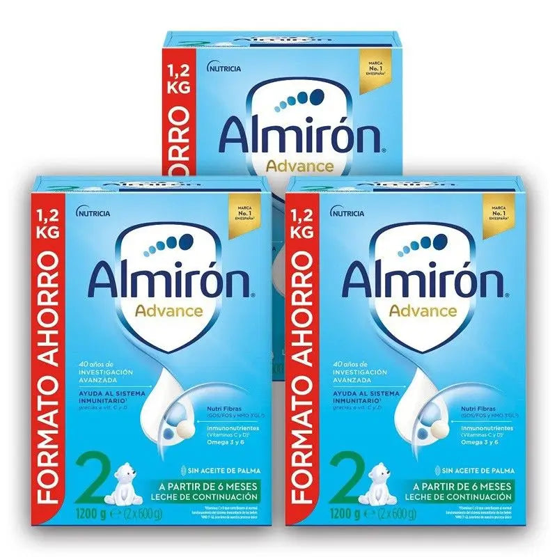 Almiron Advance 2 Powdered Milk For 6 Months And Older, 3 X 1200g