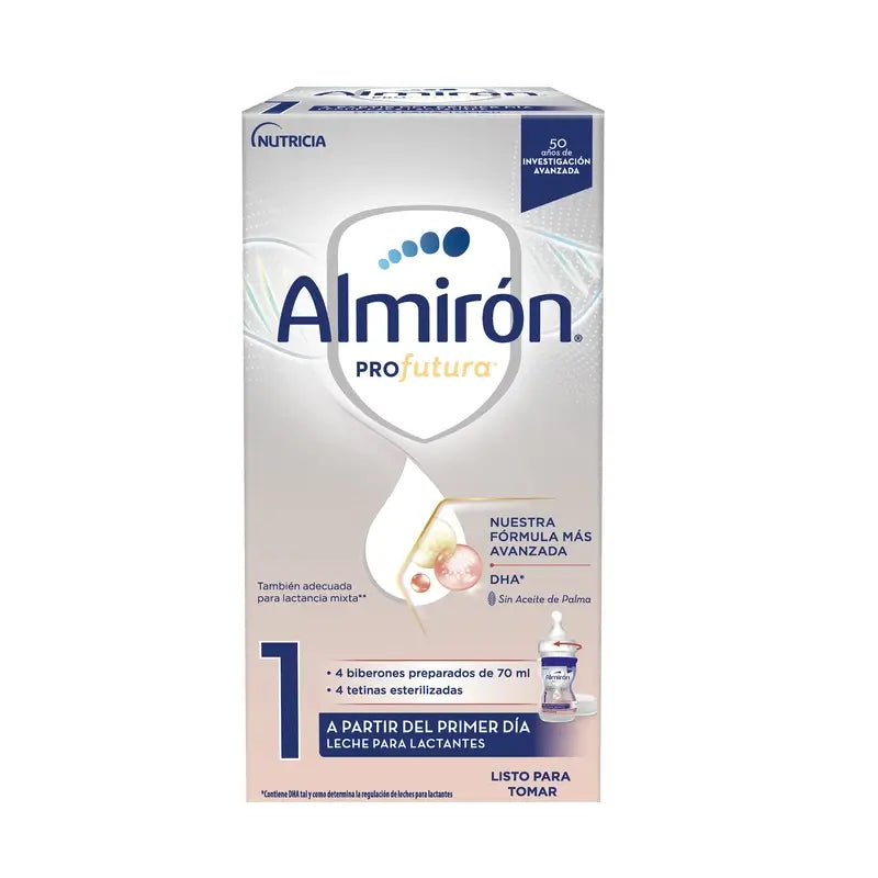Almirón Profutura 1 Mini Bottles, Baby Starter Milk from Day One, 4x70ml, 280ml