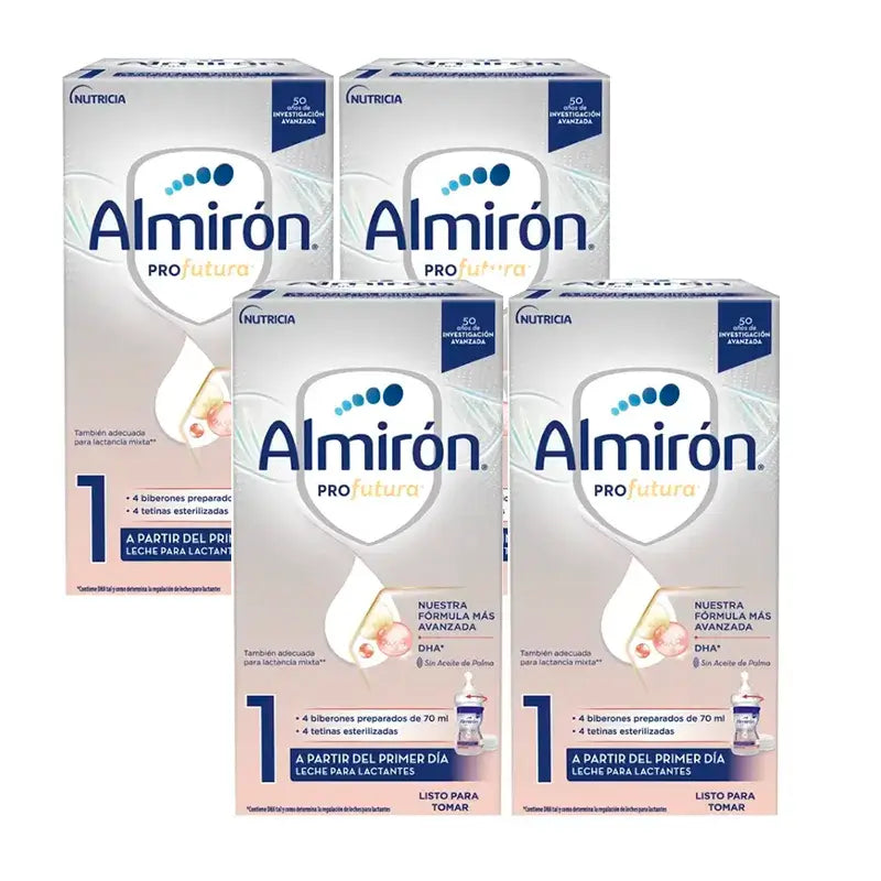 Almirón Profutura 1 Mini Bottles, Pack 16 x 70 ml, 1,120 ml