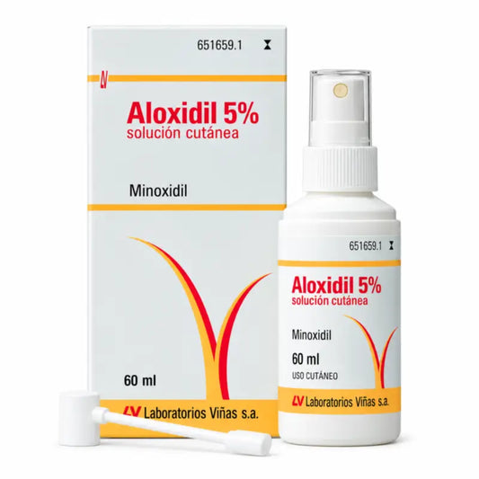 Aloxidil 50 mg/ ml Minoxidil Solution Cutanée 1 Flacon, 60 ml