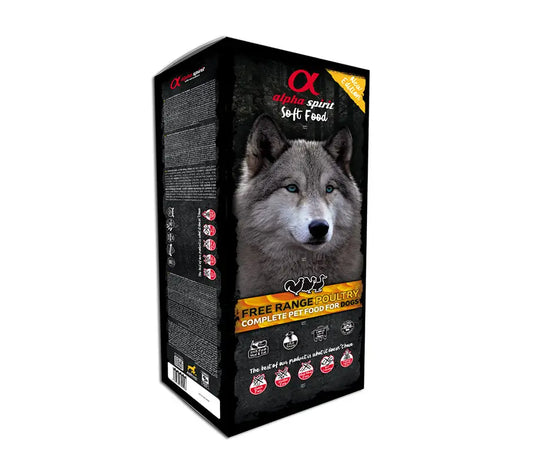 Alpha Spirit Canine Adult Poultry Semi-Moist Box 9Kg, dog food