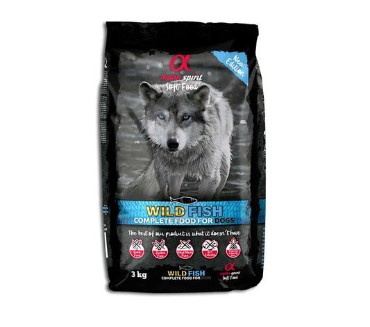 Alpha Spirit Canine Adult Semi-Meaty Fish 3Kg, dog food