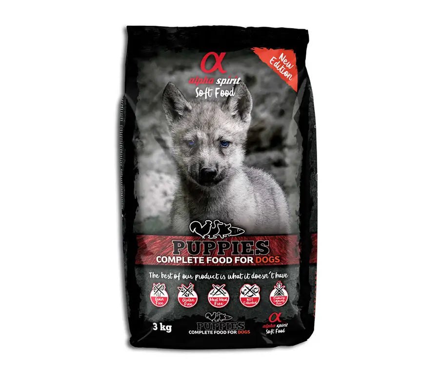 Alpha Spirit Canine Puppy Semi-moist 3Kg, dog food for dogs