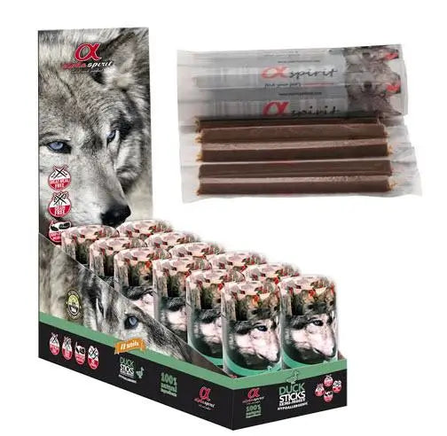 Alpha Spirit Canine Ristra Duck Box 12X160Gr, dog snack