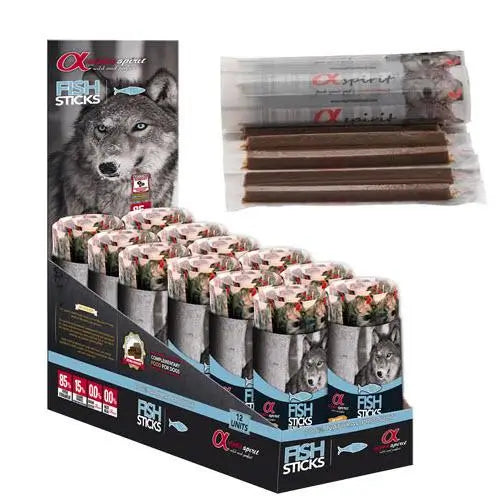 Alpha Spirit Canine Ristra Fish Box 12X160Gr, snack for dogs