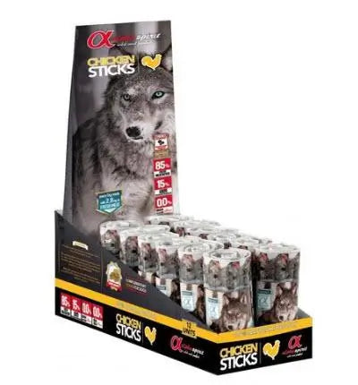Alpha Spirit Canine Ristra Chicken Box 12X160Gr, snack for dogs