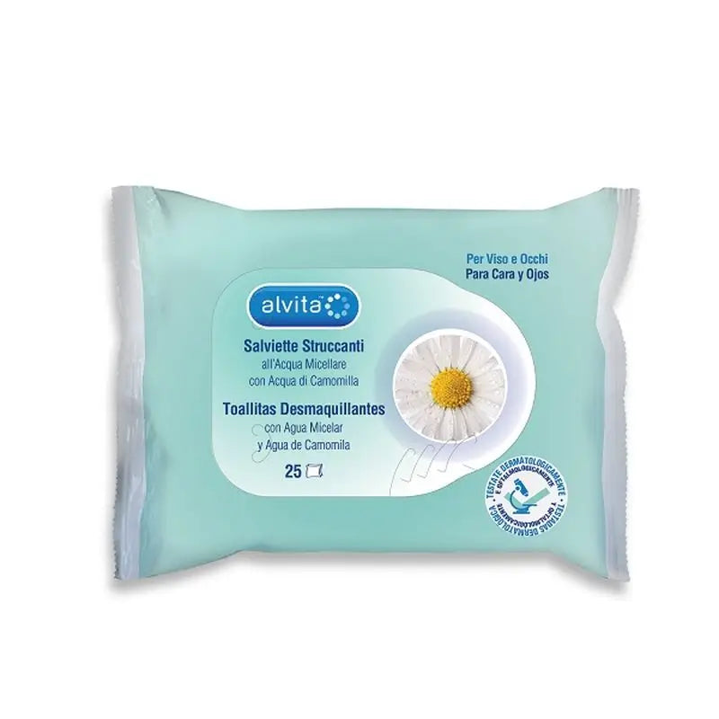 Alvita Make-up Remover Wipes, 25 Units