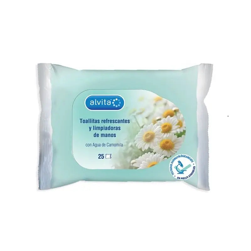 Alvita Hand Wipes, 25 Units
