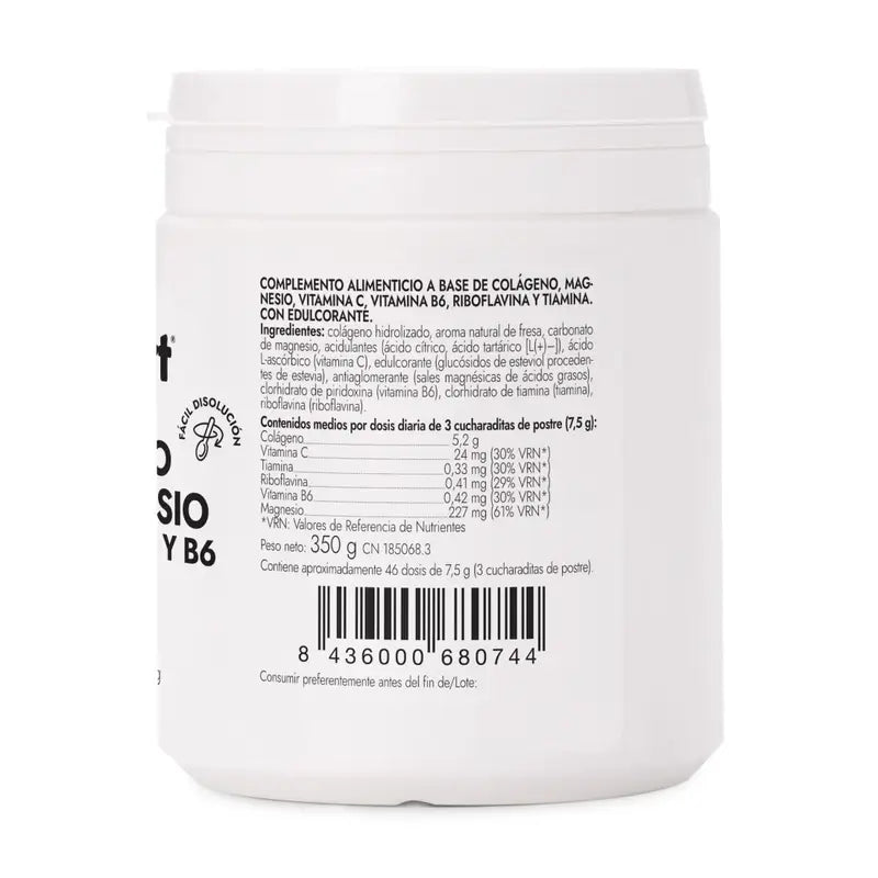 AML SPORT Collagène avec Magnésium + Vitamine C + Vitamine B1 B2 B6 Goût fraise, 350 g