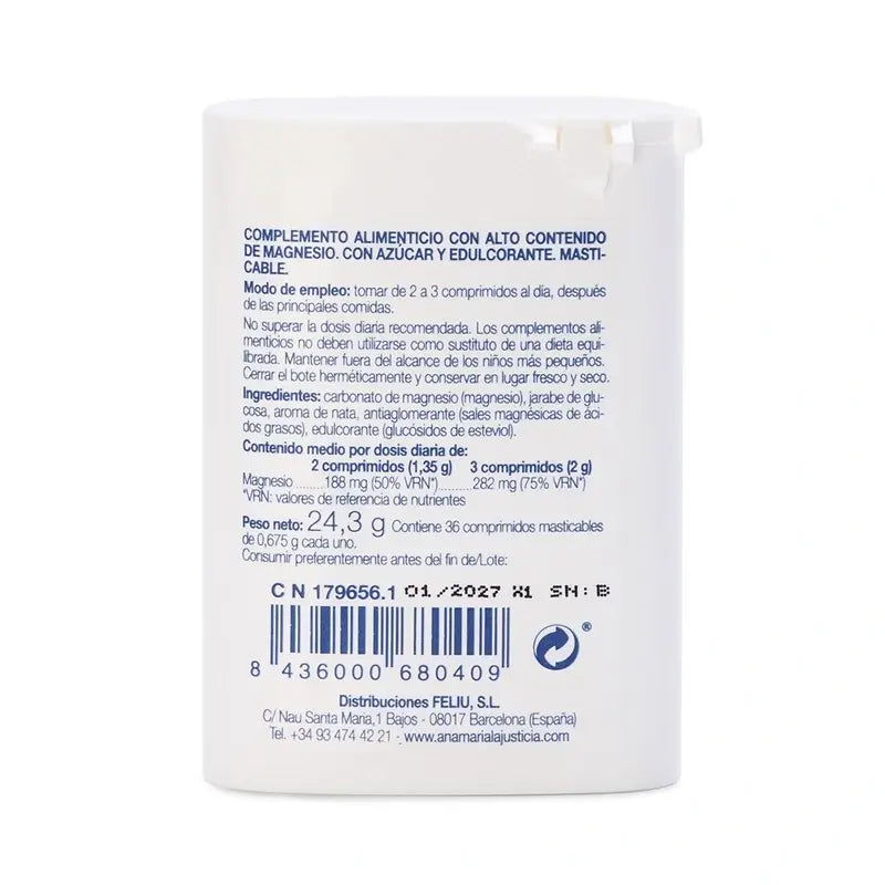 Ana Maria Lajusticia Mag-Mast Cream Flavour, 36 comprimés à croquer