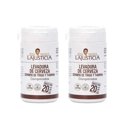 Ana Maria Lajusticia Brewer's Yeast + Wheat Germ + Thiamin (B1) , 2X80 Tablets