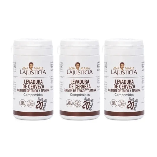 Ana Maria Lajusticia Brewer's Yeast + Wheat Germ + Thiamine (B1) , 3X80 Tablets